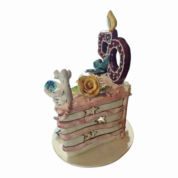 Blue Sky Clayworks 50th Birthday Cake Mouse Tealight Heather Goldminc 2001 - Picture 4 of 7